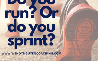 Do you run? Or do you sprint?